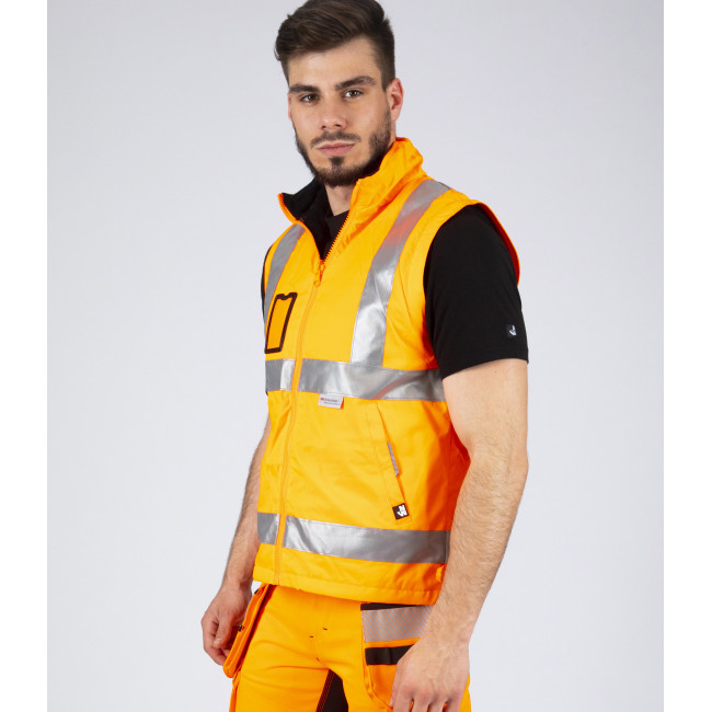 PARKA ROBOCZA WYSOKIEJ WIDOCZNOŚCI WELLINGTON POMARAŃCZOWA FLUO - Nine Worths by North Ways
