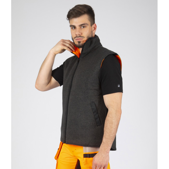 PARKA ROBOCZA WYSOKIEJ WIDOCZNOŚCI WELLINGTON POMARAŃCZOWA FLUO - Nine Worths by North Ways
