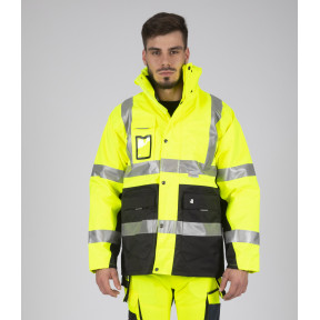 PARKA DE TRAVAIL HAUTE VISIBILITÉ WELLINGTON JAUNE FLUO - Nine Worths by North Ways