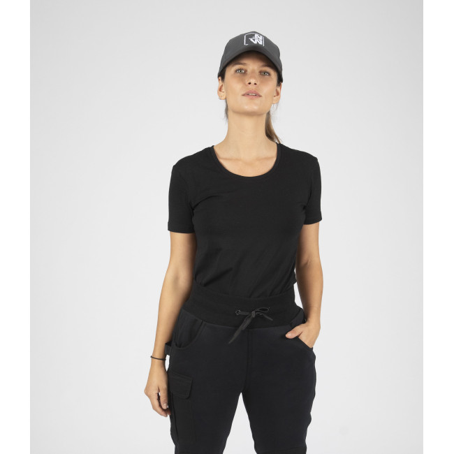 T-shirt Romane dames Zwart - Nine Worths by North Ways