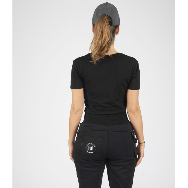 T-shirt Romane dames Zwart - Nine Worths by North Ways