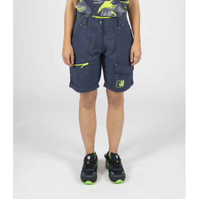 Bermuda de travail femme Sharon marine/jaune fluo - Nine Worths by North Ways