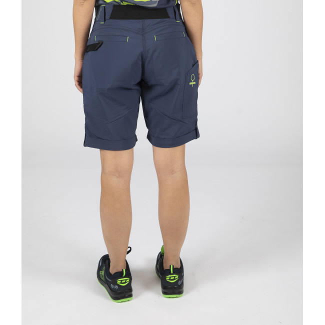 Bermuda de travail femme Sharon marine/jaune fluo - Nine Worths by North Ways