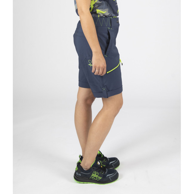 Bermuda de travail femme Sharon marine/jaune fluo - Nine Worths by North Ways