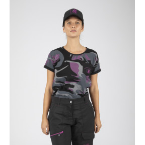T-shirt manches courtes Cherry noir/fushia - Nine Worths by North Ways