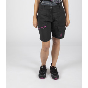 Dames werkbermuda Sharon zwart/fuchsia - Nine Worths by North Ways