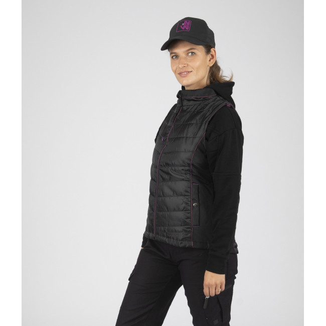 Doudoune de travail sans manches pour femme Constance noir - Nine Worths by North Ways
