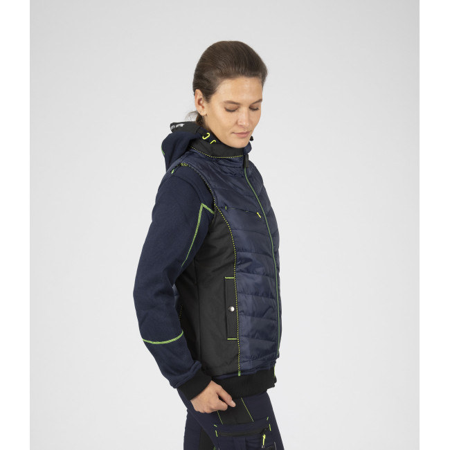 Doudoune de travail sans manches pour femme Constance bleu - North Ways