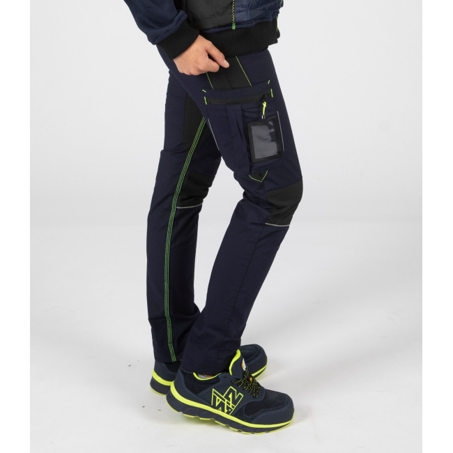Niedrige Sicherheitsschuhe Shelly S3 SRC marineblau/neongelb - Nine Worths by North Ways