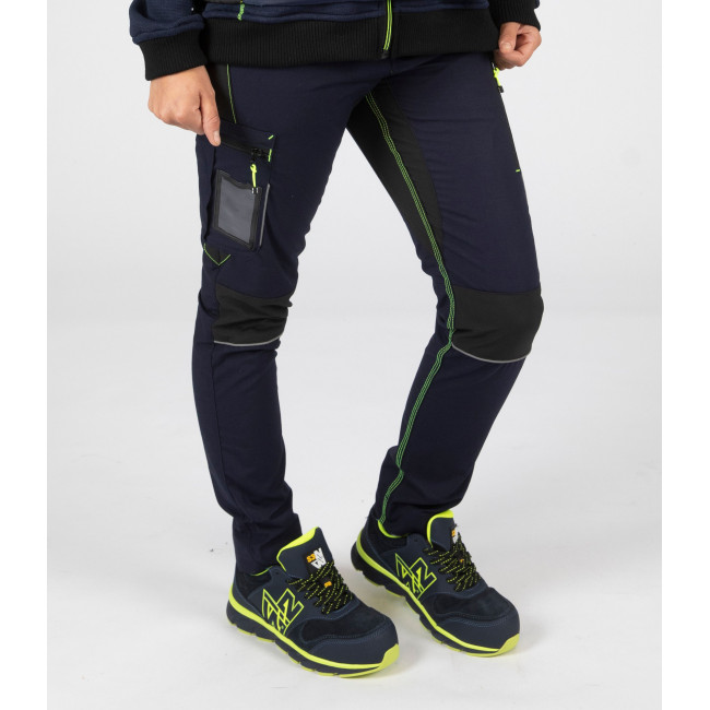 Chaussures de sécurité basses Shelly S3 SRC marine/jaune fluo - Nine Worths by North Ways