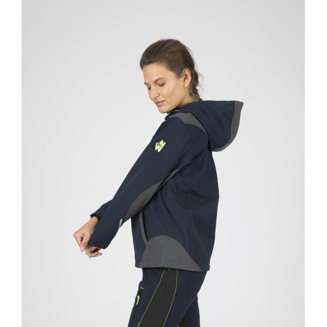 Blouson Florence marineblauw en fluorgeel - Nine Worths by North Ways