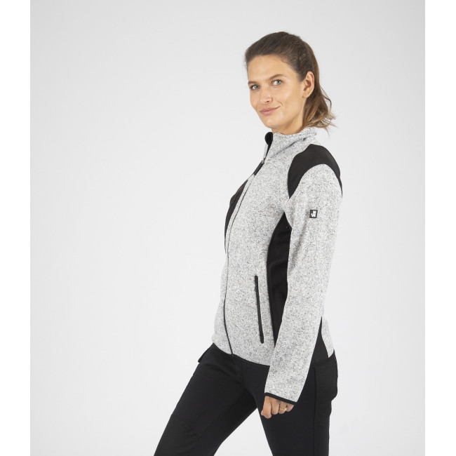 VESTE DE TRAVAIL FEMME LOUISE GRIS CLAIR CHINE - Nine Worths by North Ways