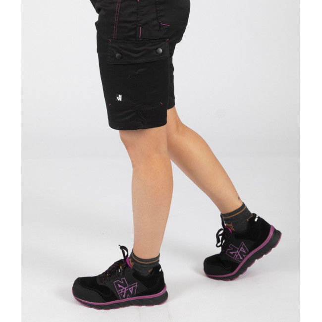 Niedrige Sicherheitsschuhe Shelly S3 SRC schwarz/fuchsia - Nine Worths by North Ways