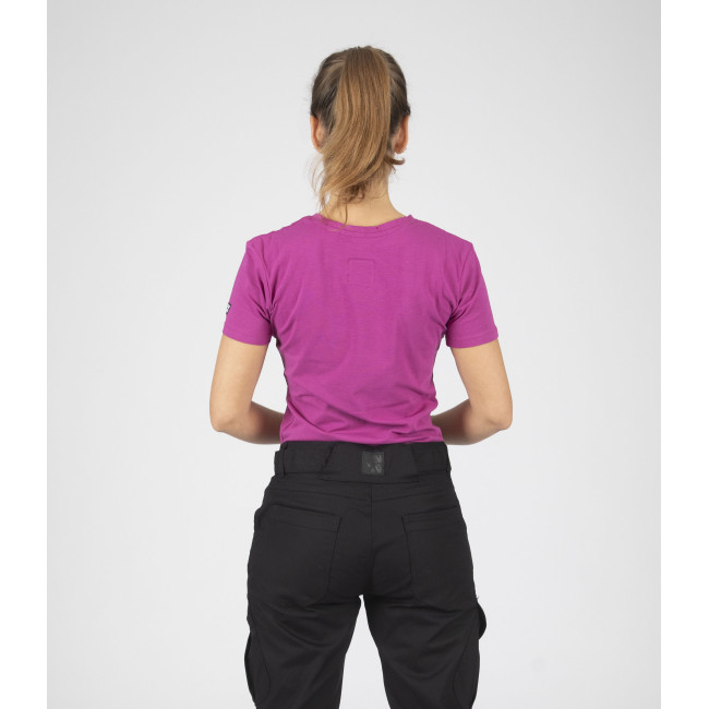 T-SHIRT MANCHES COURTES DE TRAVAIL ROMANE FUSHIA - Nine Worths by North Ways