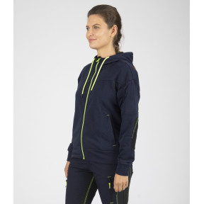 Gilet de travail femme Uma marine/jaune fluo - Nine Worths by North Ways