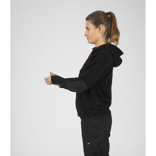 Damen Arbeitsweste Uma schwarz/fuchsia - Nine Worths by North Ways