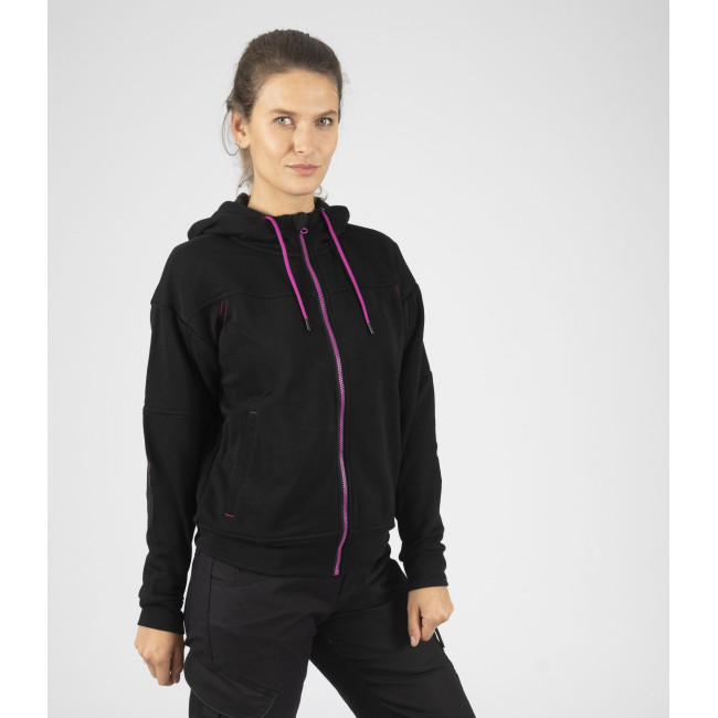 Damen Arbeitsweste Uma schwarz/fuchsia - Nine Worths by North Ways