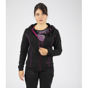 Damen Arbeitsweste ZANA schwarz fuchsia - Nine Worths by North Ways