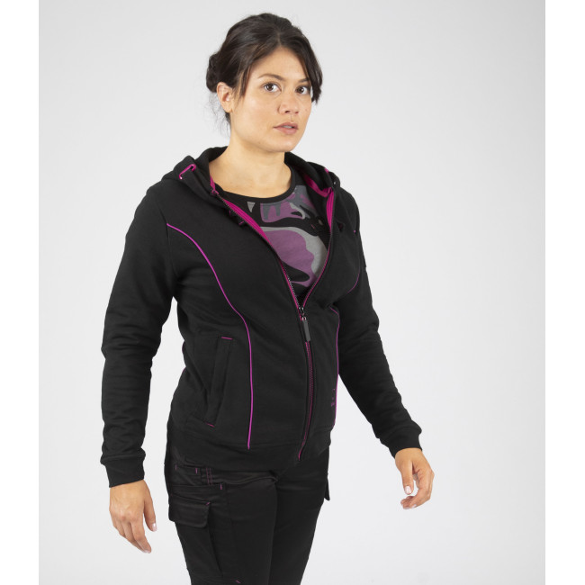 Gilet de travail femme ZANA noir fushia - Nine Worths by North Ways