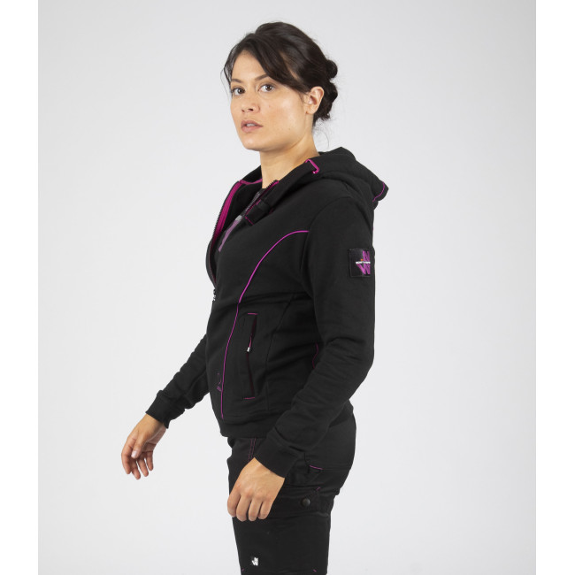Gilet de travail femme ZANA noir fushia - Nine Worths by North Ways