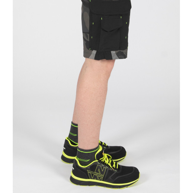Buty bezpieczeństwa Justin S1P SRC czarne/żółty fluo - Nine Worths by North Ways