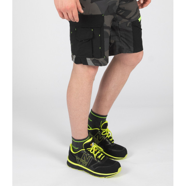 Chaussures de sécurité Justin S1P SRC noir/jaune fluo - Nine Worths by North Ways