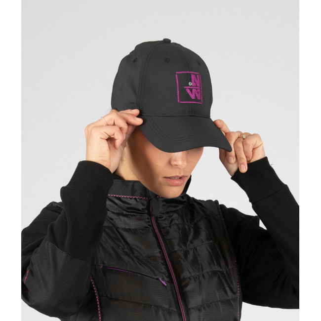 Arbeitskappe Bonnie schwarz/fuchsia - Nine Worths by North Ways