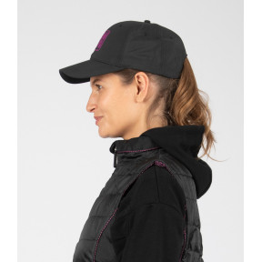 Arbeitskappe Bonnie schwarz/fuchsia - Nine Worths by North Ways