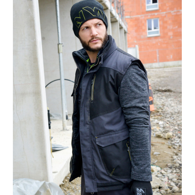 MOUWLOOS VEST ALI GRIJS EN ZWART - Nine Worths by North Ways