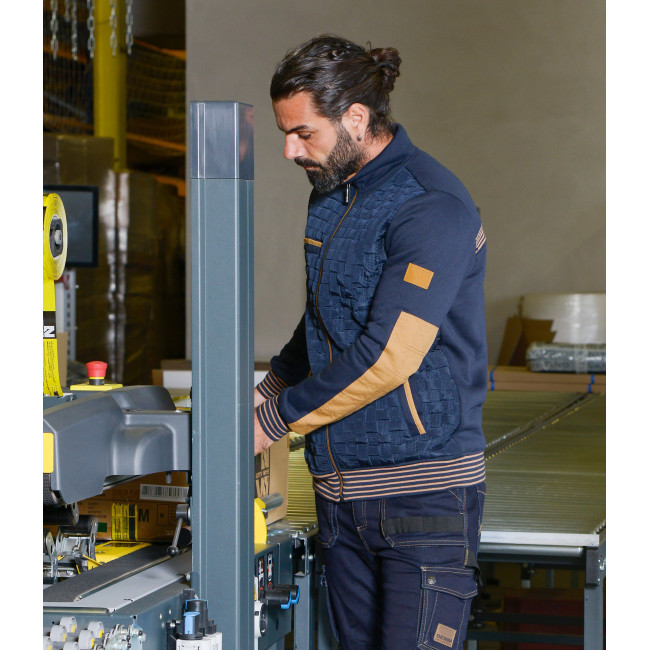 Gilet de travail Andreu marine et camel - North Ways