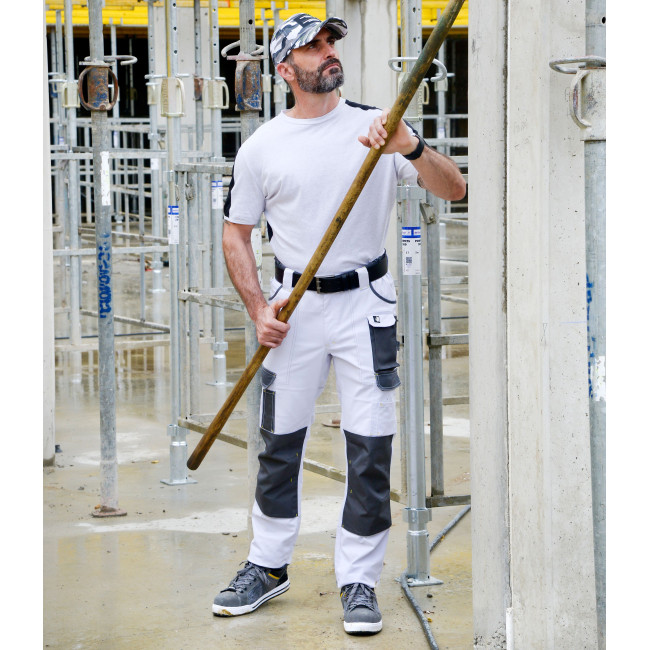Werkbroek multizak Cary wit - Nine Worths by North Ways