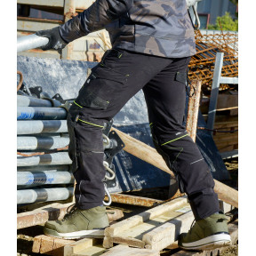 Pantalon de travail SACHA - Noir/Jaune - Nine Worths by North Ways