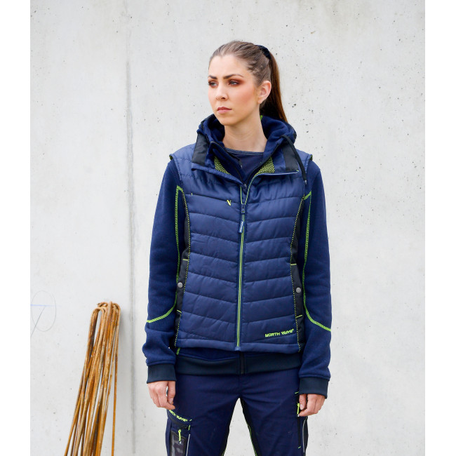 Doudoune de travail sans manches pour femme Constance bleu - North Ways