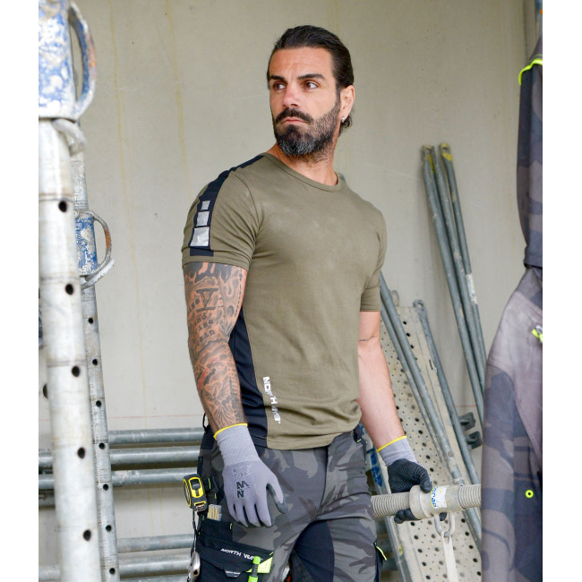 Tee-shirt à manches courtes pour homme Andy kaki - Nine Worths by North Ways