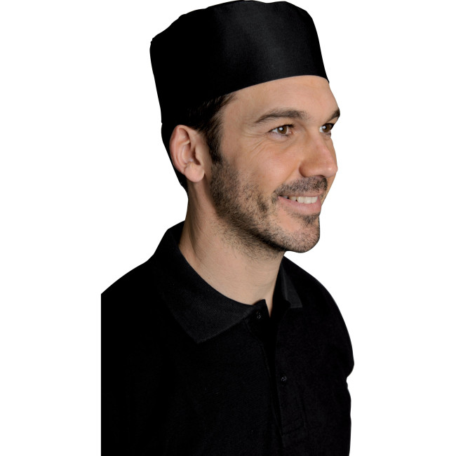Lot de 5 calots de cuisine réglables en coton noir - SNV