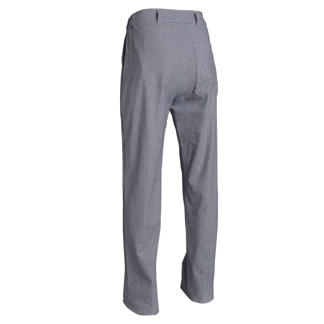 Pantalon de cuisine HERVE en coton gris pied de poule - SNV