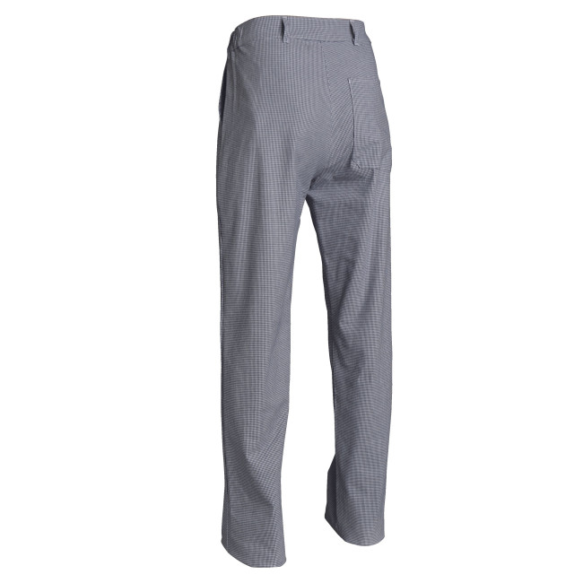 Pantalon de cuisine HERVE en polycoton gris pied de poule - SNV