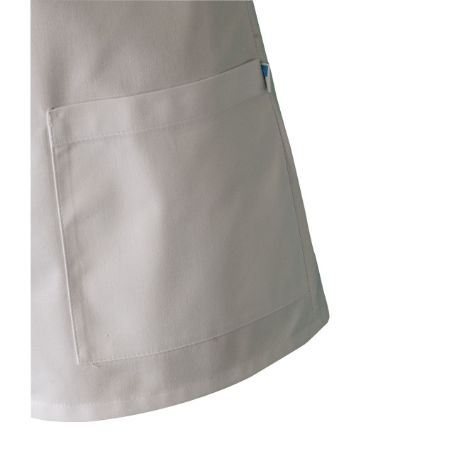 Tunique femme manche courtes polyester coton Manue Blanc - SNV