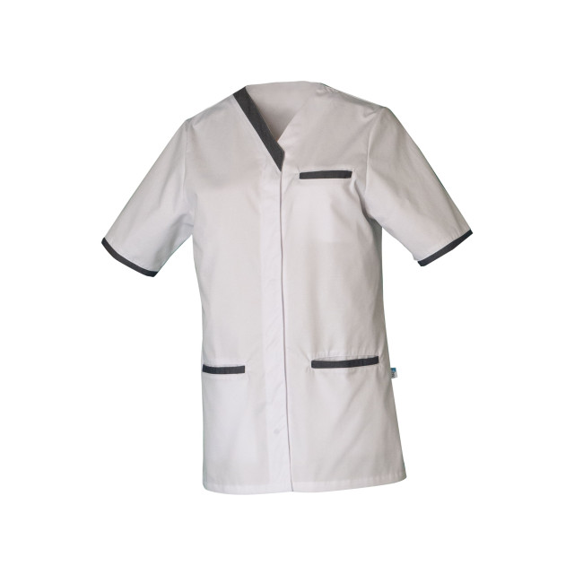 Tunique femme manches courtes Suzie Blanc et denim - SNV