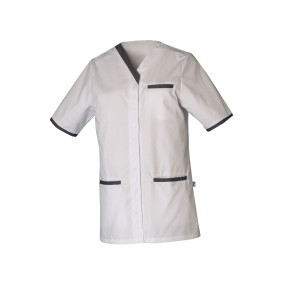 Tunique femme manches courtes Suzie Blanc et denim - SNV