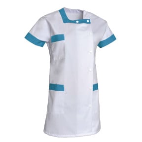 Tunique médicale Femme polycoton BERNY Blanc/Atoll - SNV