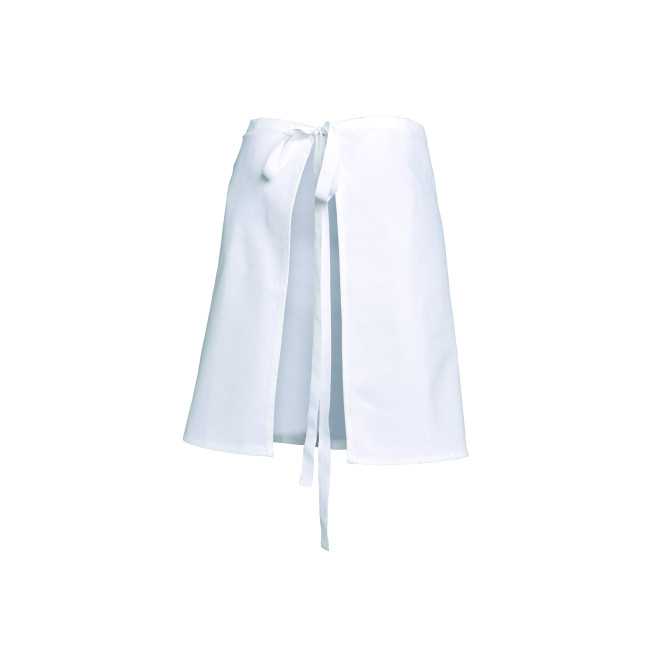 Lot de 5 tabliers Demi Chef 85 cm 100% coton Blanc - SNV