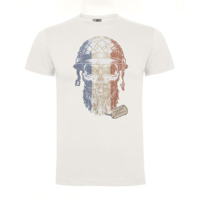 T-Shirt 100% Baumwolle FRENCH VETERAN weiß - Army Design by Summit Outdoor