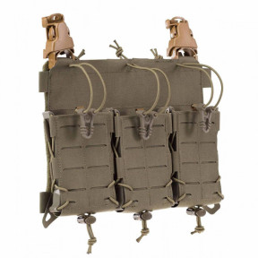 Panneau avant pour gilet porte-plaques avec porte chargeur triple multi-calibre MX234 stonegrey - Lindnerhof