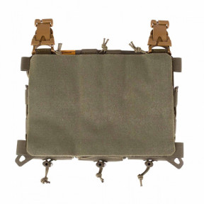 Panneau avant pour gilet porte-plaques avec porte chargeur triple multi-calibre MX234 stonegrey - Lindnerhof
