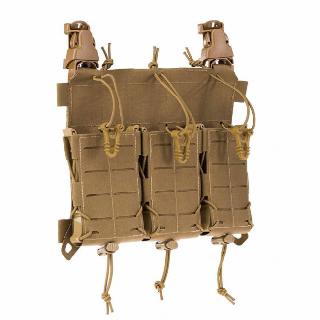 Panneau avant pour gilet porte-plaques avec porte chargeur triple multi-calibre MX234 - Coyote - Lindnerhof