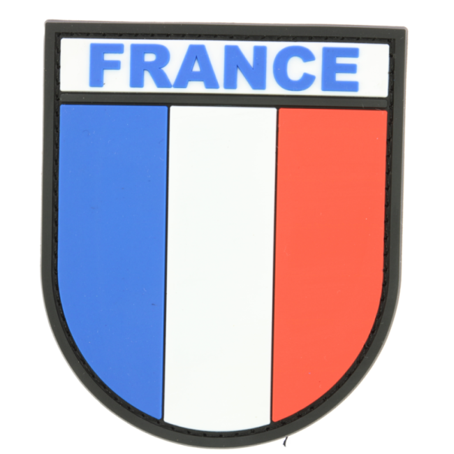 Naszywka PVC Francja Trójkolorowa montowana na rzep - DMB Products