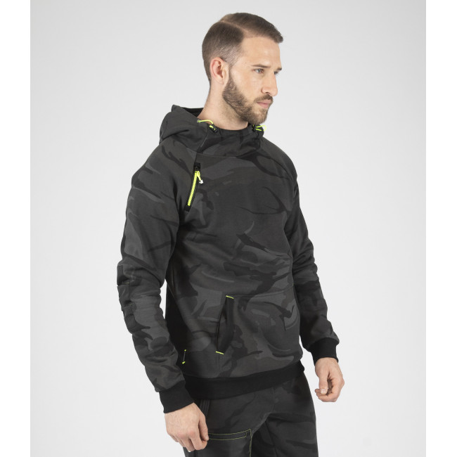 Arbeits-Kapuzenpullover ALCA Grau-Camo - Nine Worths by North Ways