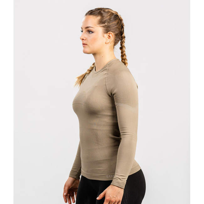 Tee-shirt Extrême Line ANNAPURNA Femme Coyote manches longues - Summit Outdoor