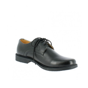 Buty miejskie ze skóry czarne - okazja - Patrol